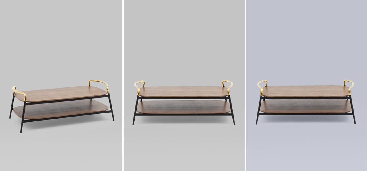 Столик кофейный с полочкой Garland Collection - фото