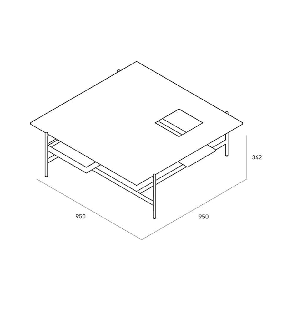 Karat журнальный столик цвета серый камень с съемным подносом в Казани