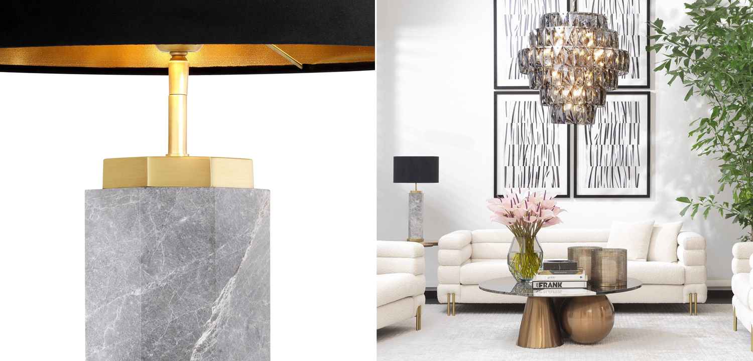 Настольная лампа Eichholtz Table Lamp Newman Grey - фото