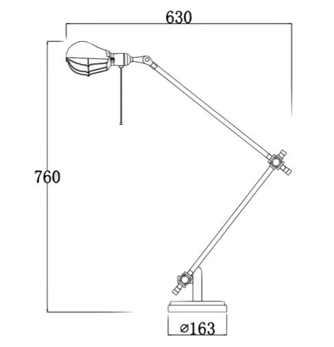 Настольный светильник Steampunk Extension Pole Table 2 в Казани