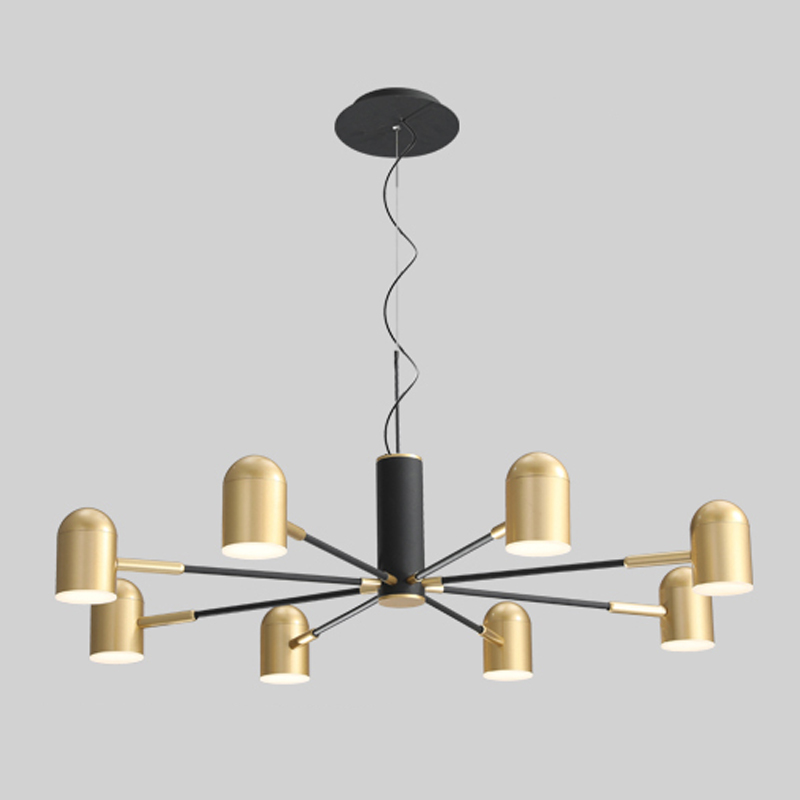 Люстра Desi Loft Chandelier Gold Золотой Черный в Казани | Loft Concept 