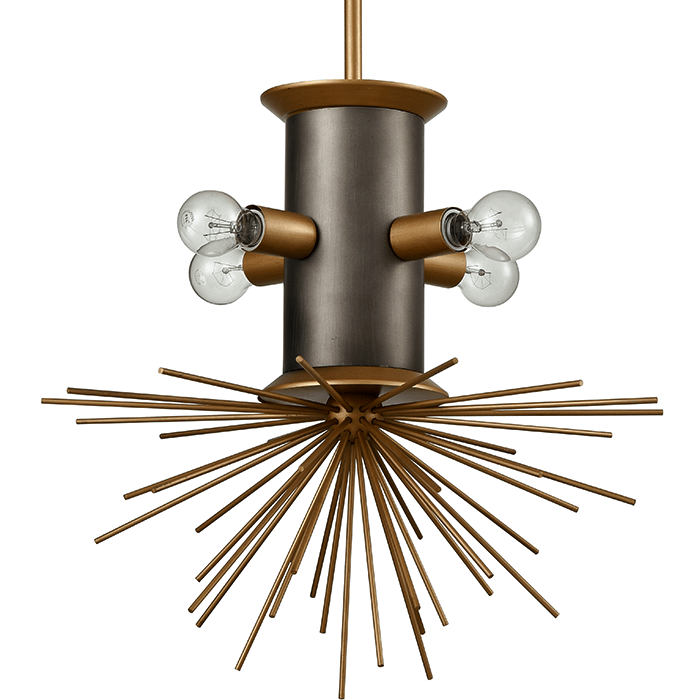 Подвесной светильник Hedgehog Chandelier Латунь в Казани | Loft Concept 