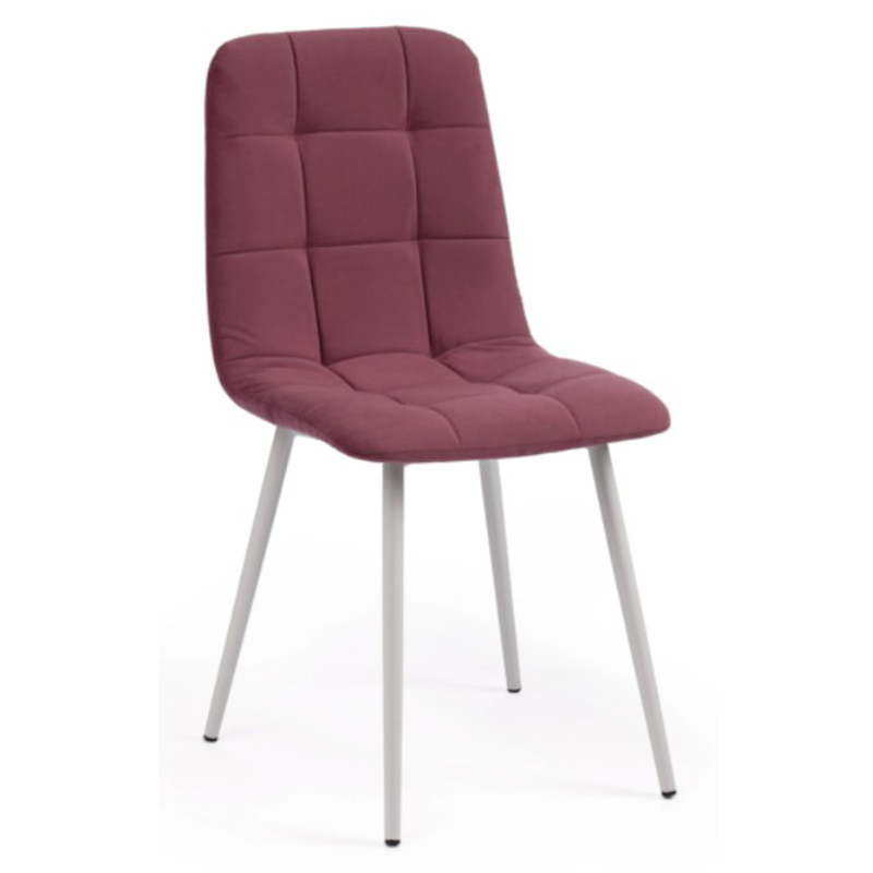 Стул Nancy Velour Plum Chair Сливовый (Plum) Белый в Казани | Loft Concept 