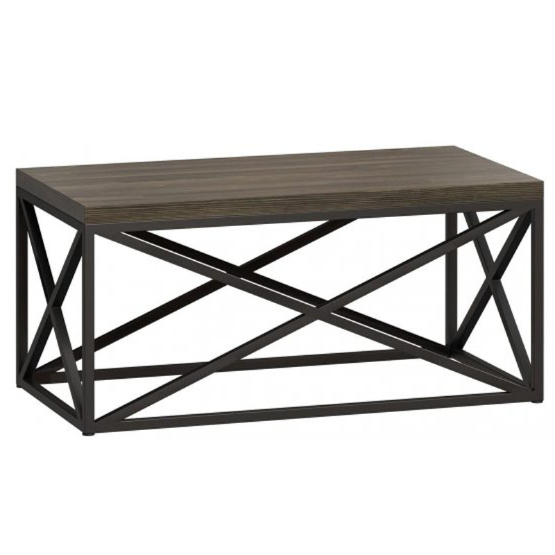 Кофейный стол Industrial Oak Geometric Coffee Table Серый Черный в Казани | Loft Concept 