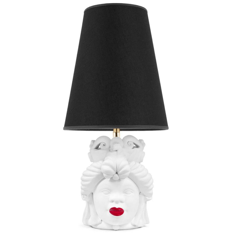 Настольная лампа Table Lamp Moro Lady Small Lipstick Black Белый Черный Красный в Казани | Loft Concept 