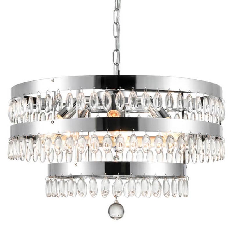 Люстра Oberon Chandelier chrome 50 Прозрачный (Transparent) Хром в Казани | Loft Concept 