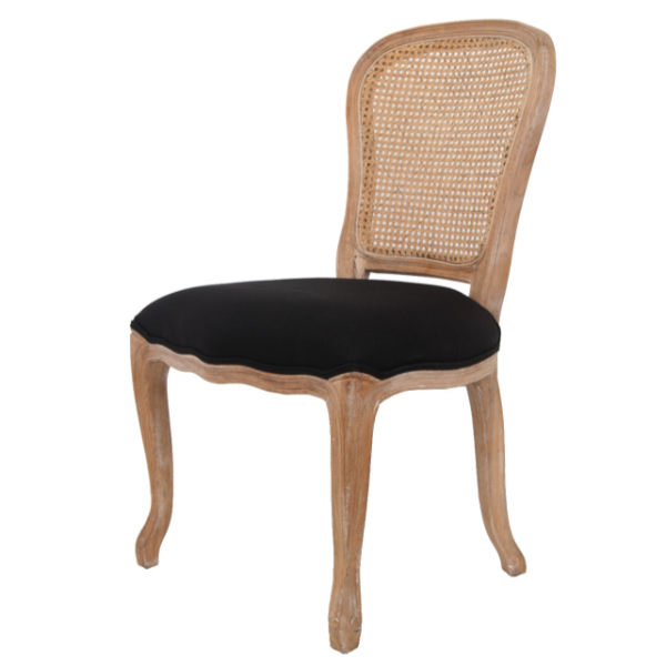 Стул French chairs Provence Neman Black Rattan Chair Черный Бежевый в Казани | Loft Concept 