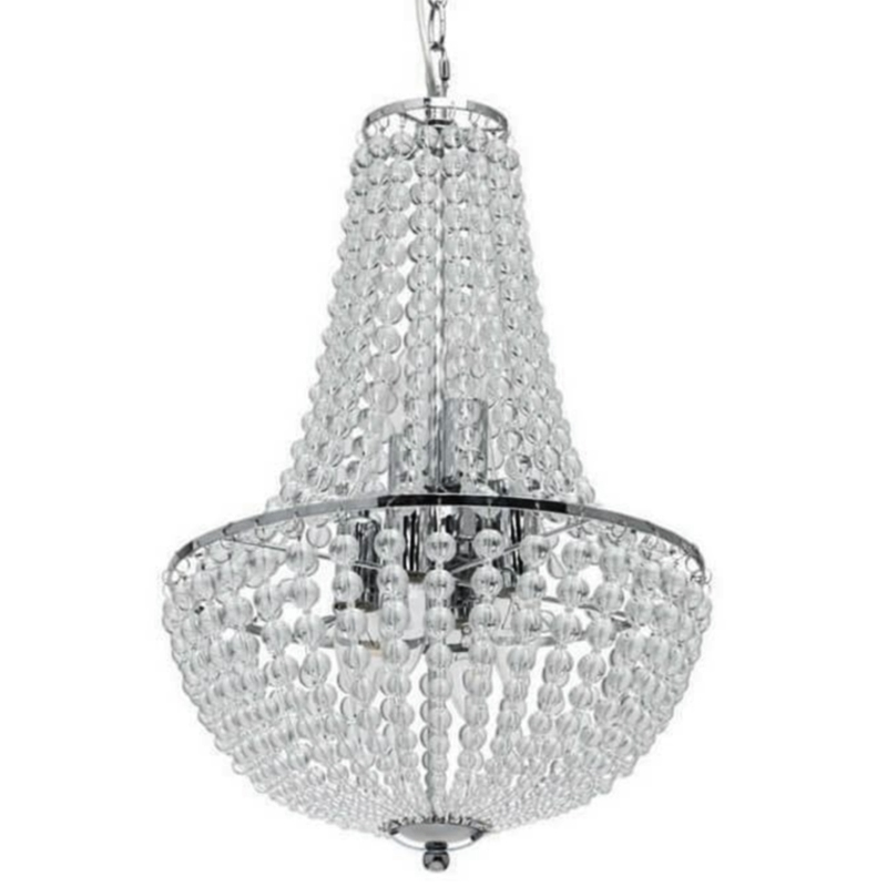 Люстра Virginia Clear Beads Chandelier chrome Хром Прозрачное Стекло в Казани | Loft Concept 