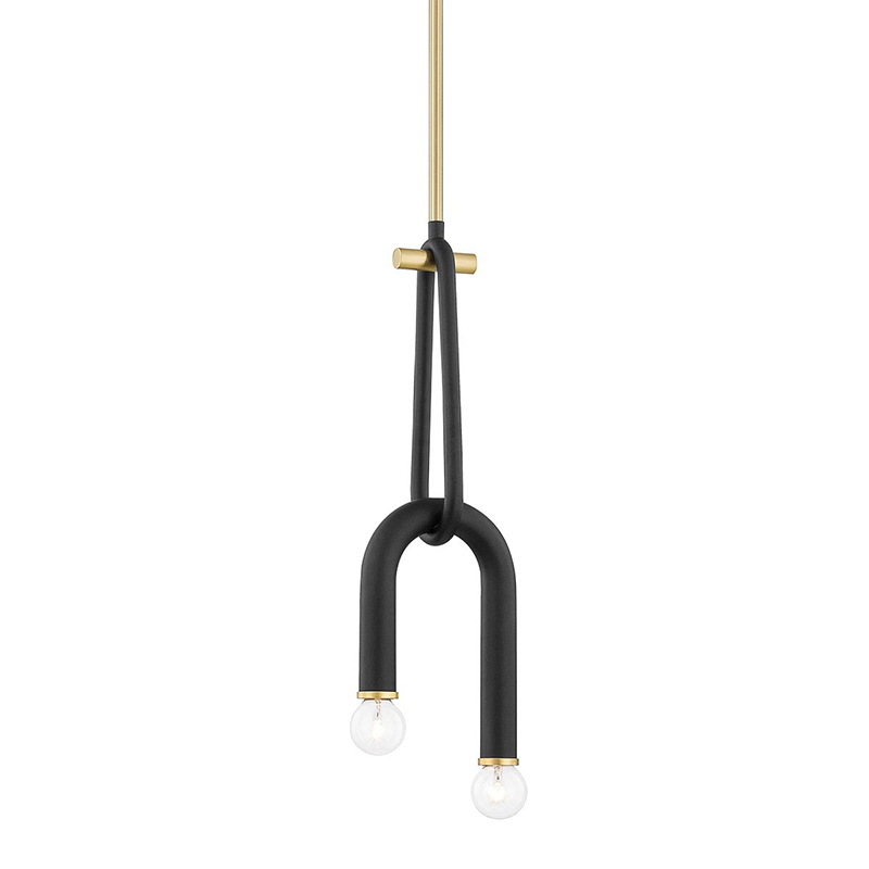 Светильник Paulson floppy pendant gold Черный Золотой в Казани | Loft Concept 