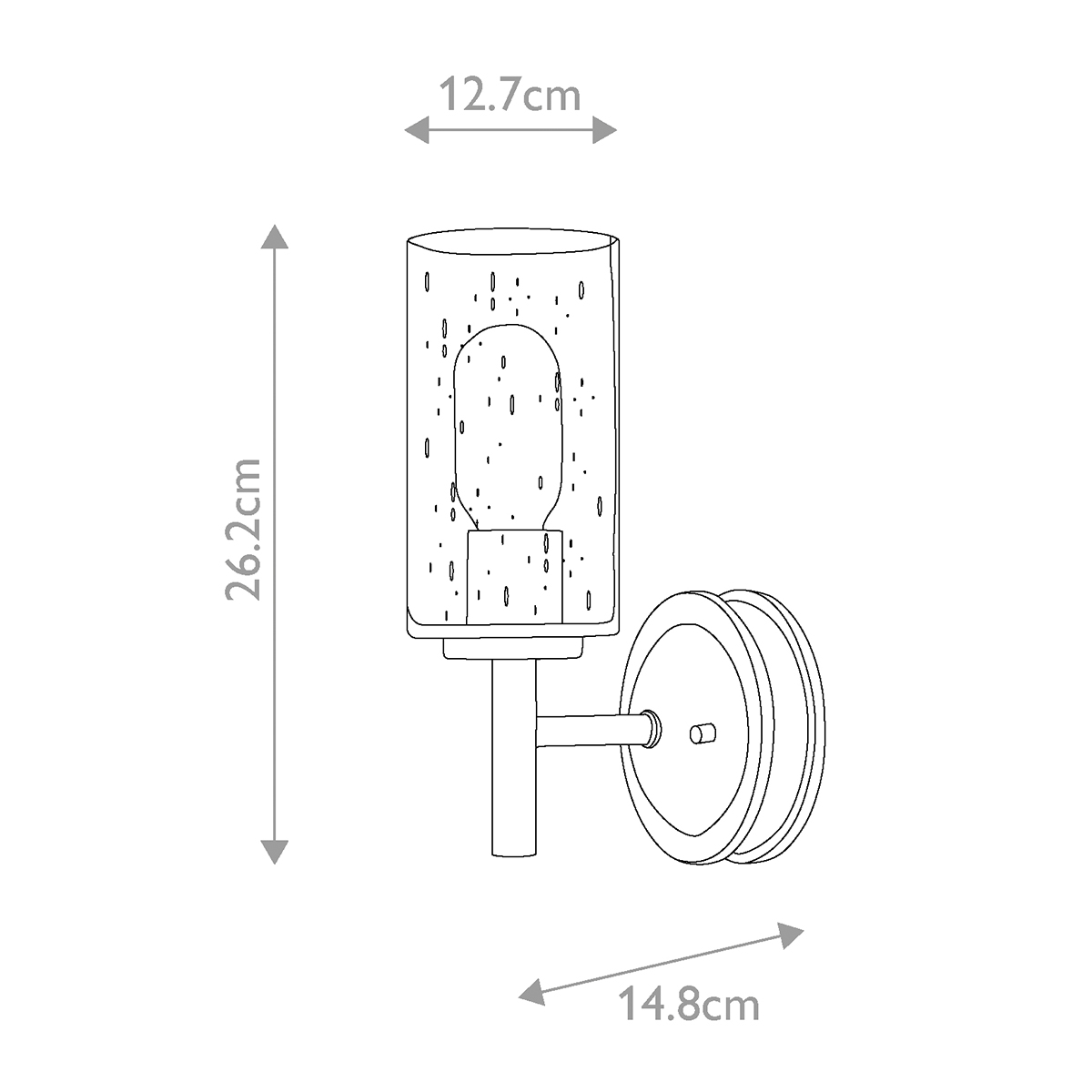 Бра с плафоном в форме цилиндра из прозрачного стекла с пузырьками Hinkley в Казани
