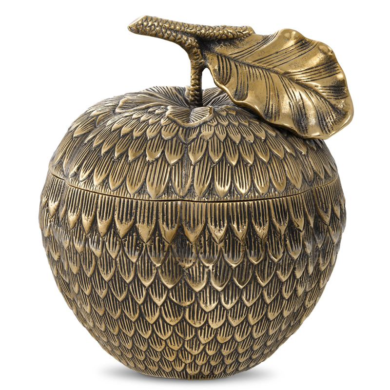 Шкатулка Eichholtz Box Custard Apple brass Винтажная латунь в Казани | Loft Concept 