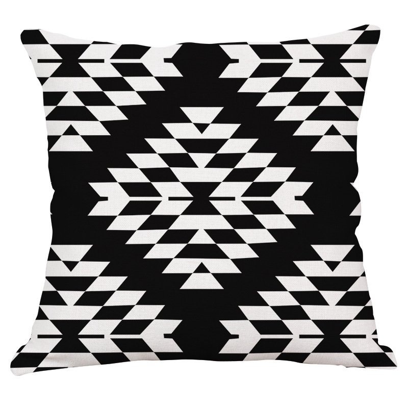 Декоративная подушка Black and White Pattern #3 Черно-белый в Казани | Loft Concept 