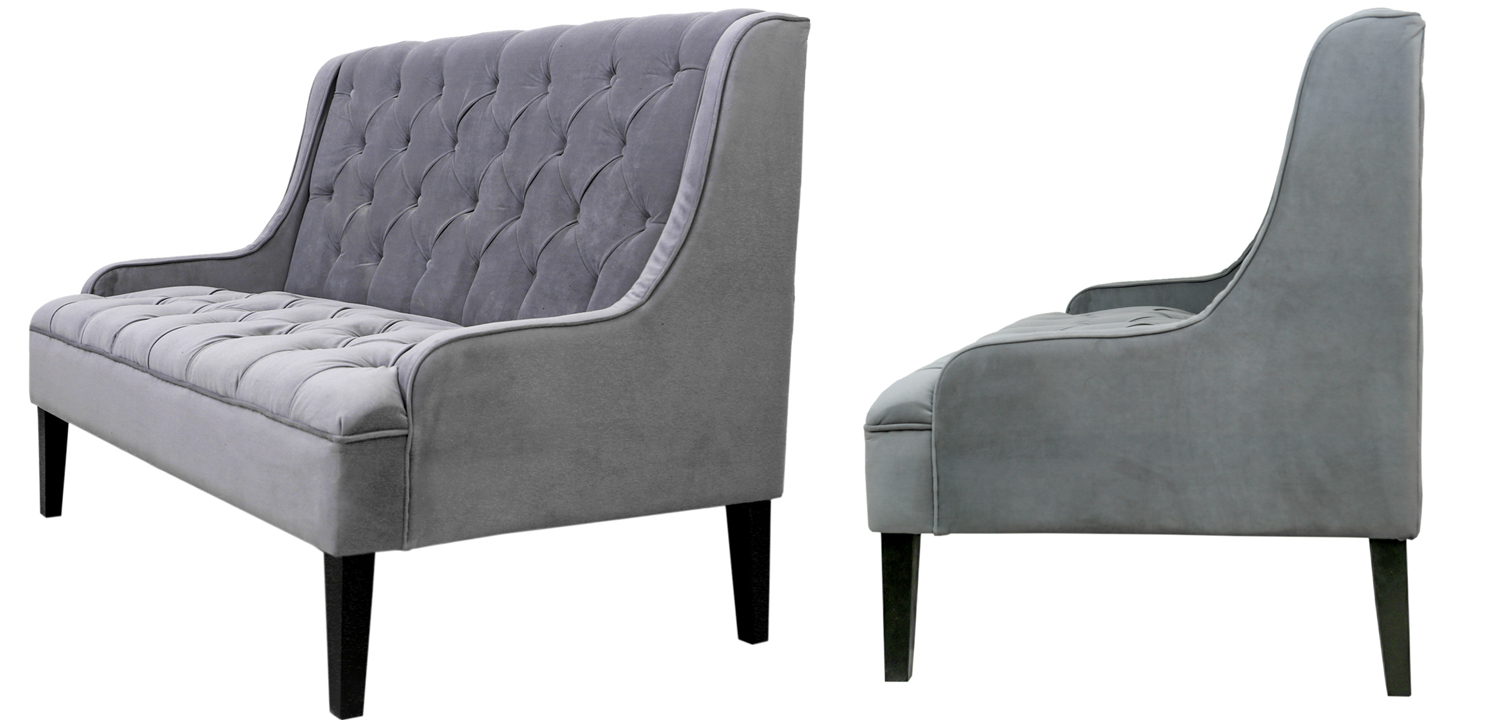 Диван Folket Sofa velour gray - фото