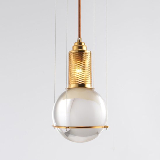 Подвесной светильник CARLYLE COLLECTIVE RAIN DROP PENDANT Латунь Прозрачное Стекло в Казани | Loft Concept 