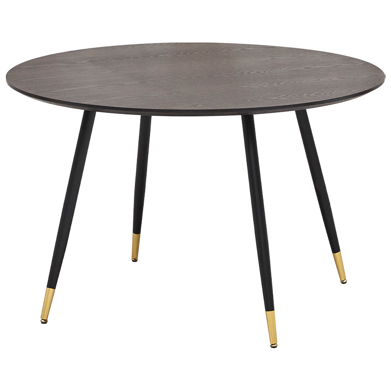 Круглый обеденный стол Mateo Round Dinner Table Коричневый Латунь в Казани | Loft Concept 