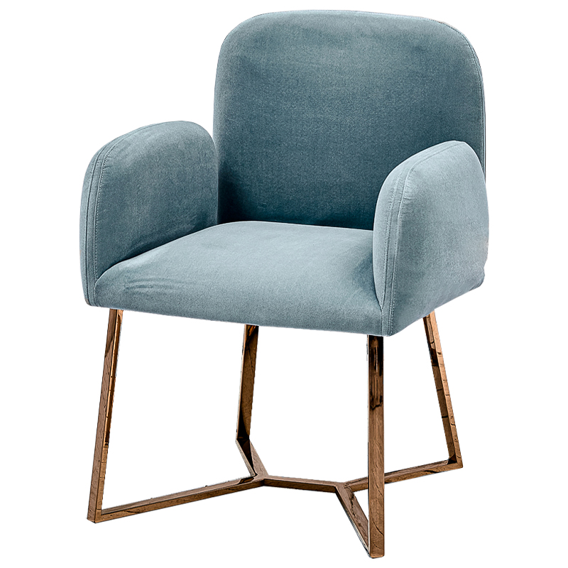 Стул Clifford Stool Pastel Blue Голубой пастельный Розовое золото в Казани | Loft Concept 