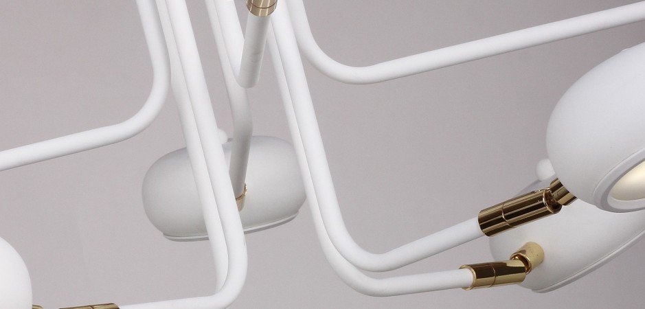 Люстра Curved Stix Chandelier 6 White - Loft-Concept в Казани