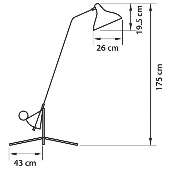 Торшер Lampara Tripod Floor Lamp в Казани