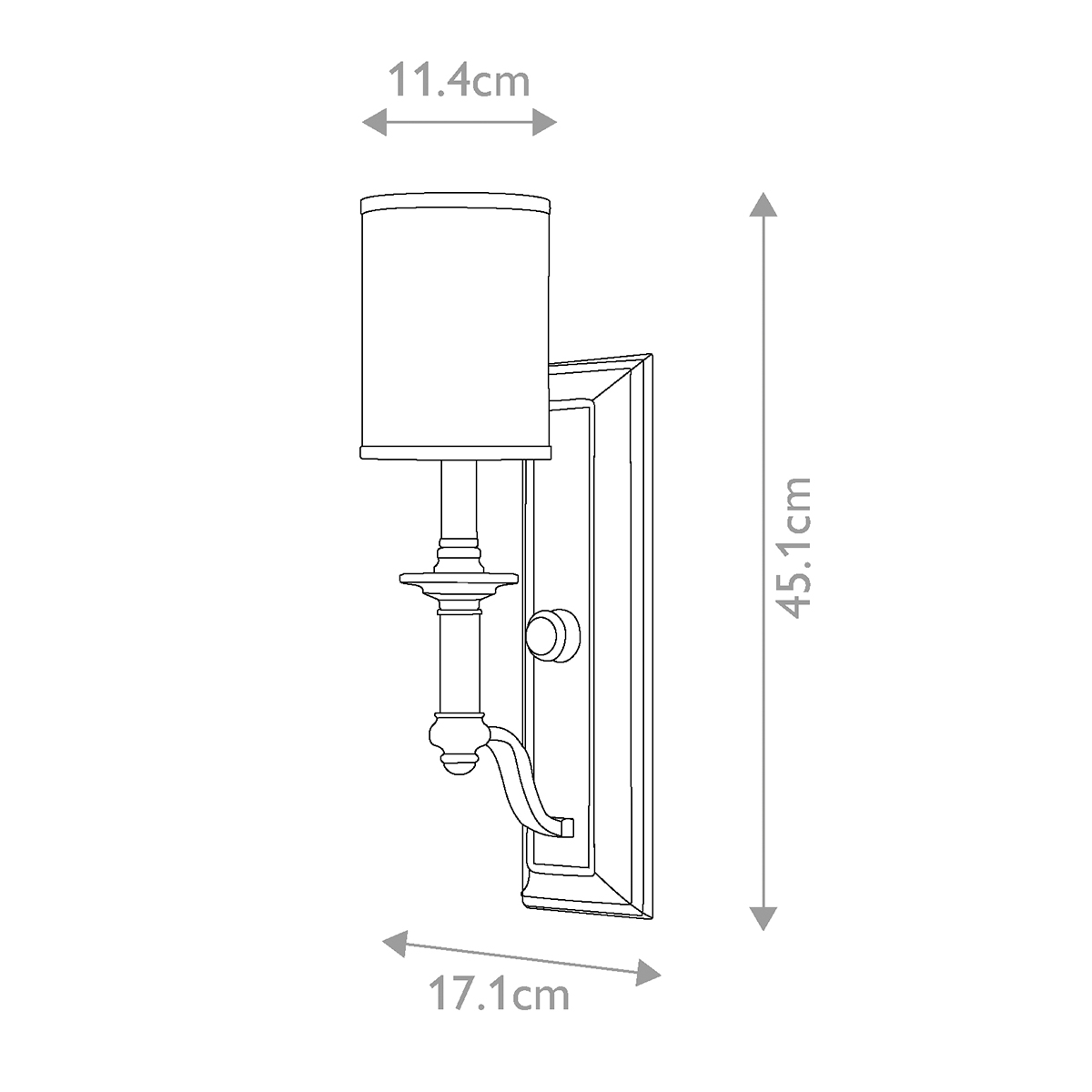 Бра с белым цилиндрическим абажуром в классическом стиле Hinkley в Казани
