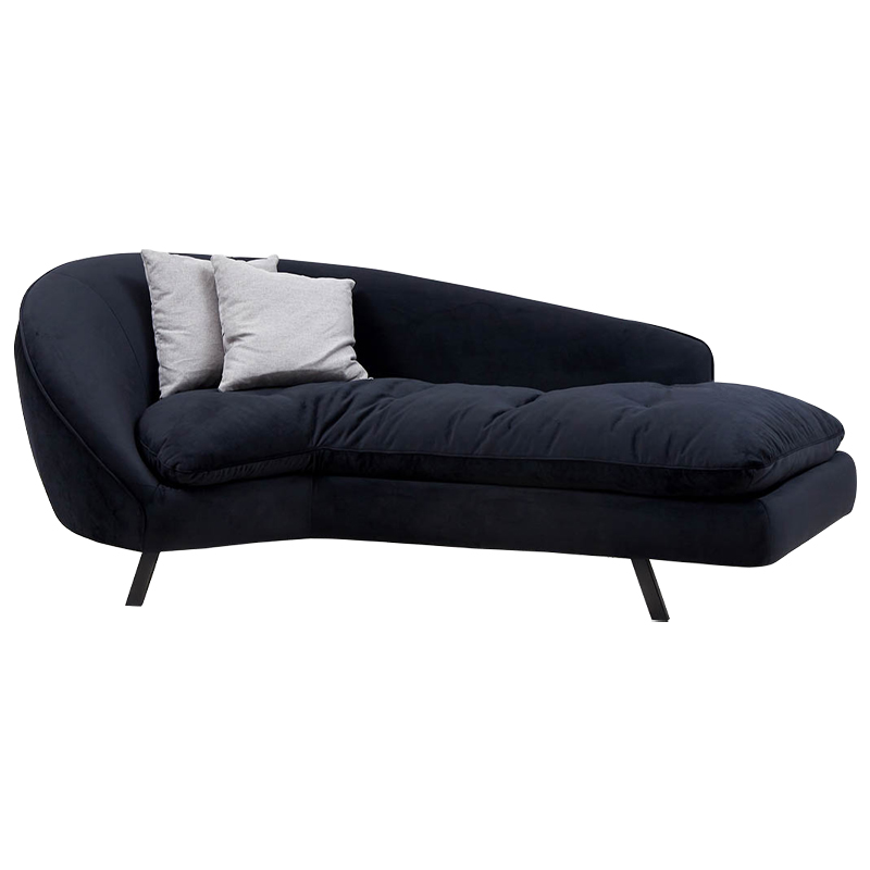 Диван Evangeline Dark Blue Sofa Темно-синий Черный Серый в Казани | Loft Concept 