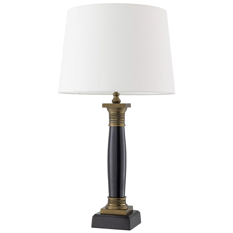 Настольная лампа Eichholtz Table Lamp Napoleon Латунь Черный Белый в Казани | Loft Concept 