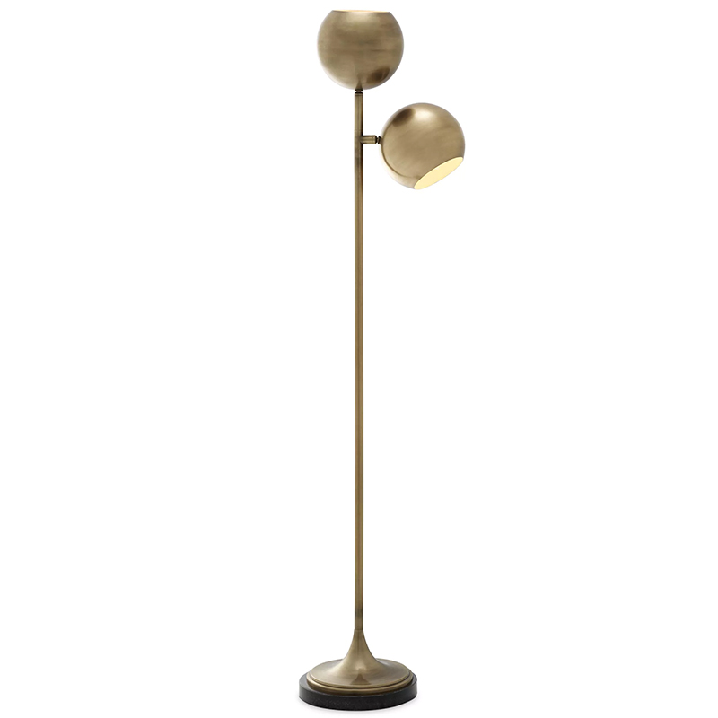 Торшер Eichholtz Floor Lamp Compton Brass Латунь Черный в Казани | Loft Concept 