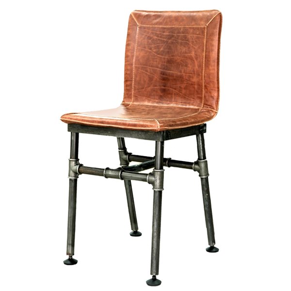 Барный стул Iron Loft Bar stool brown Коричневый винтаж Черный в Казани | Loft Concept 