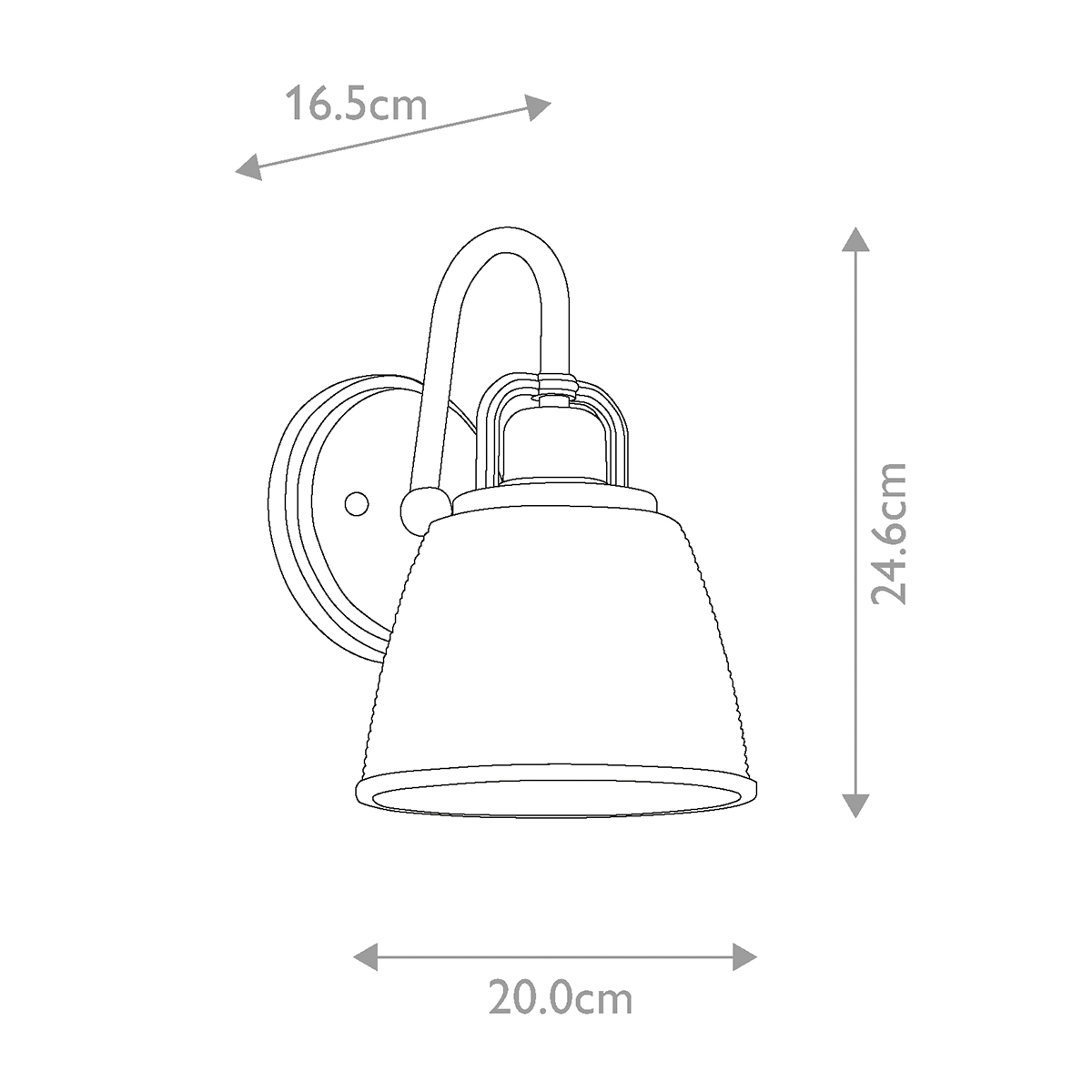 Бра с прозрачным рифленым плафоном в форме колокола Quoizel в Казани
