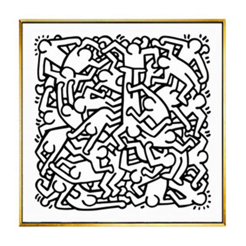 Постер Keith Haring 27 Черно-белый в Казани | Loft Concept 