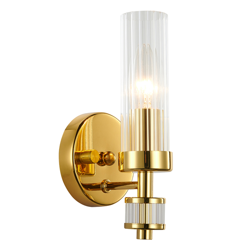 Бра Jeanette Gold Sconce Глянцевое золото Прозрачный в Казани | Loft Concept 