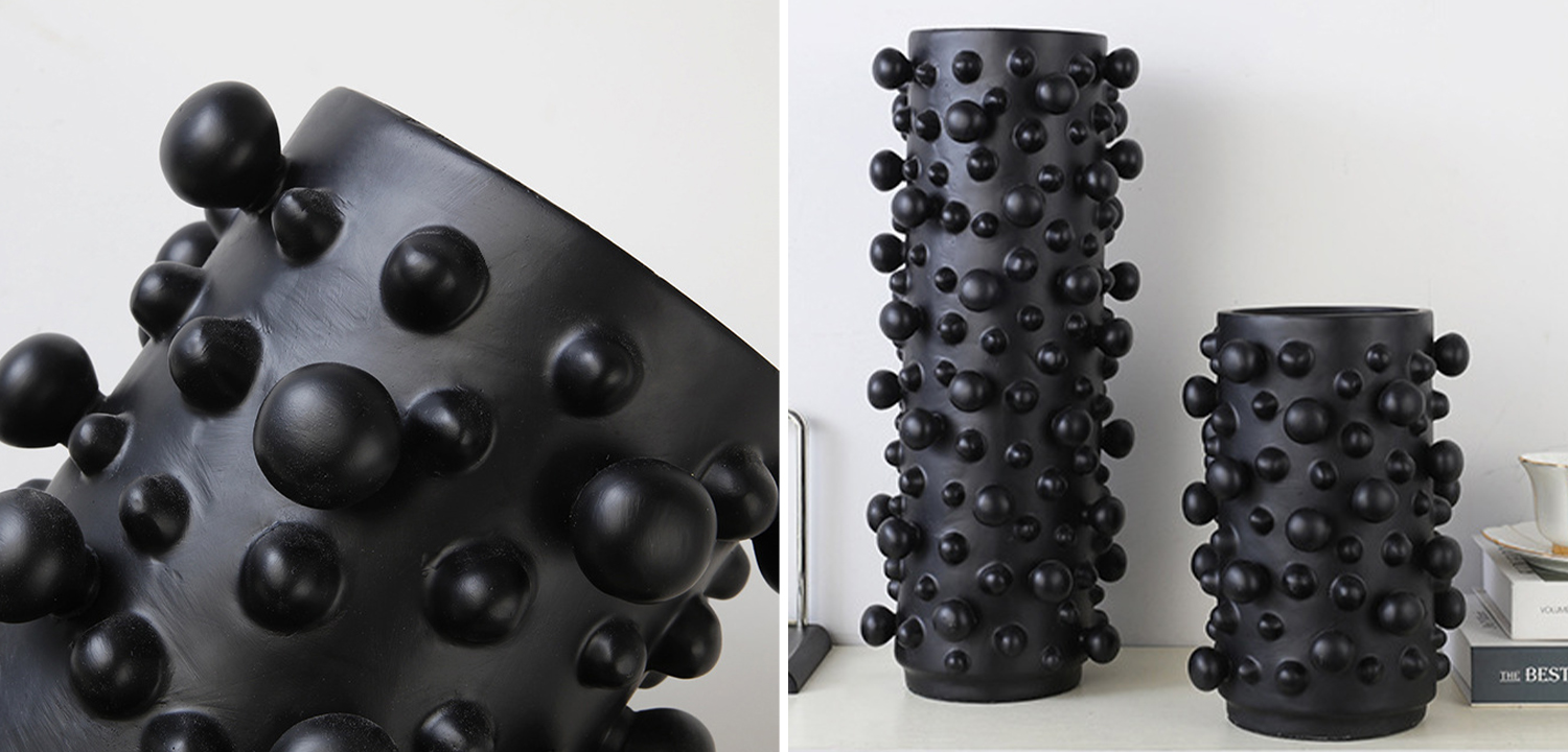 Ваза Molecule Vase Black M - фото