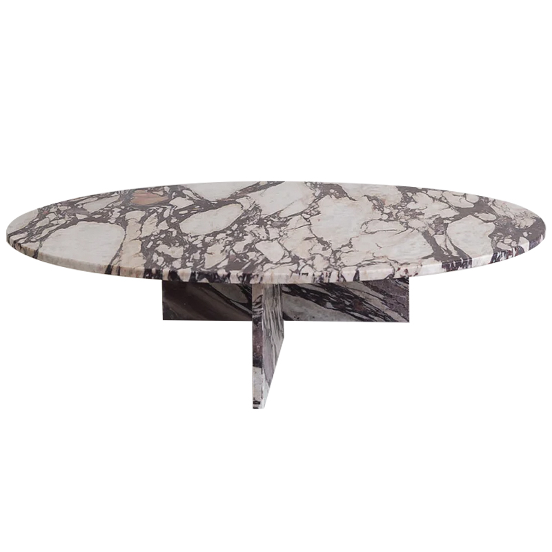 Кофейный стол Enzo Marble Coffee table Серый Бежево-серый Коричневый в Казани | Loft Concept 