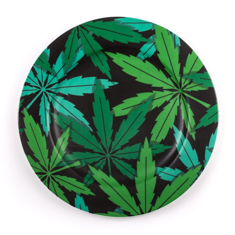 Тарелка Seletti Porcelain Plate Weed Зеленый в Казани | Loft Concept 