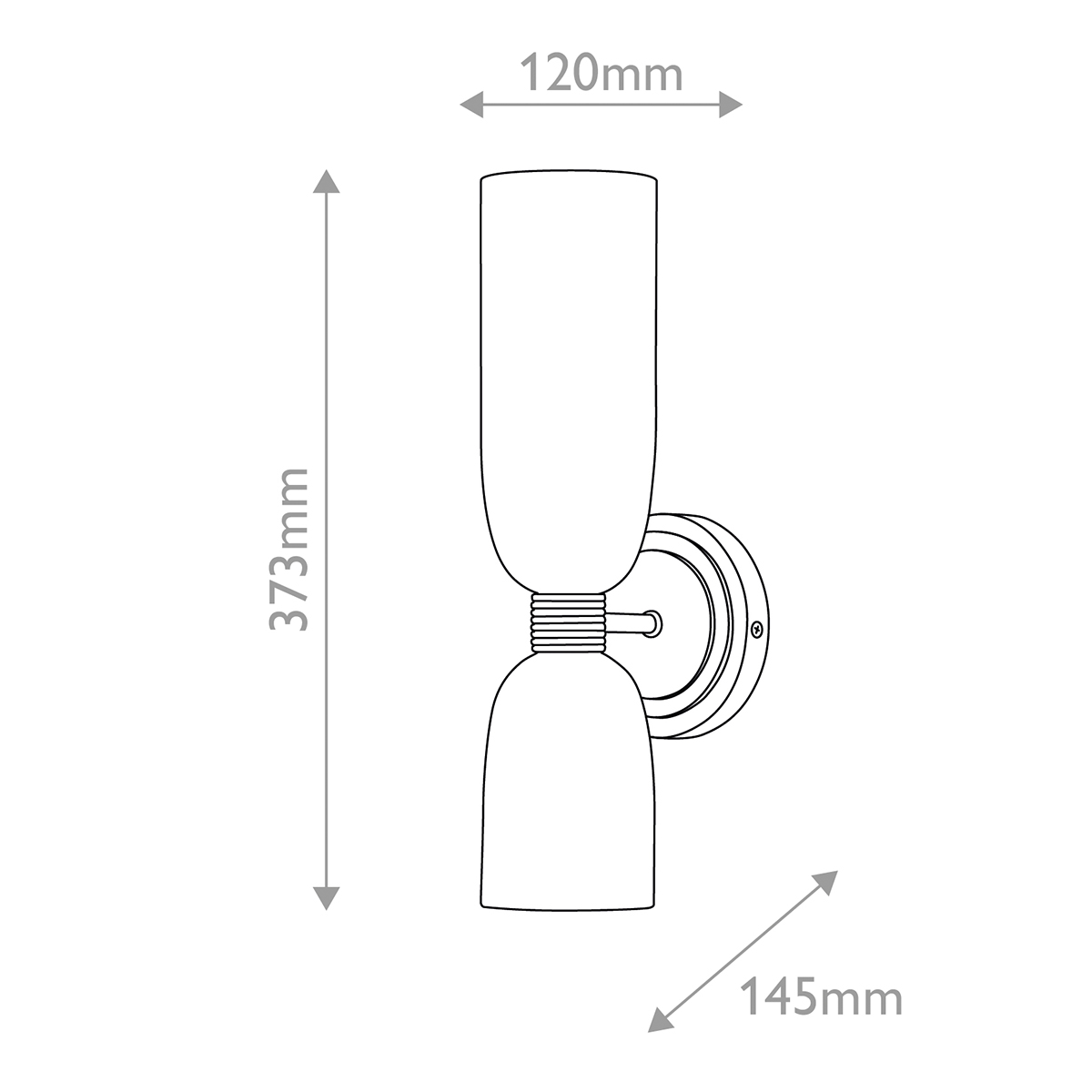 Бра для ванных комнат вертикальное с двумя матовыми белыми стеклянными плафонами Hinkley в Казани
