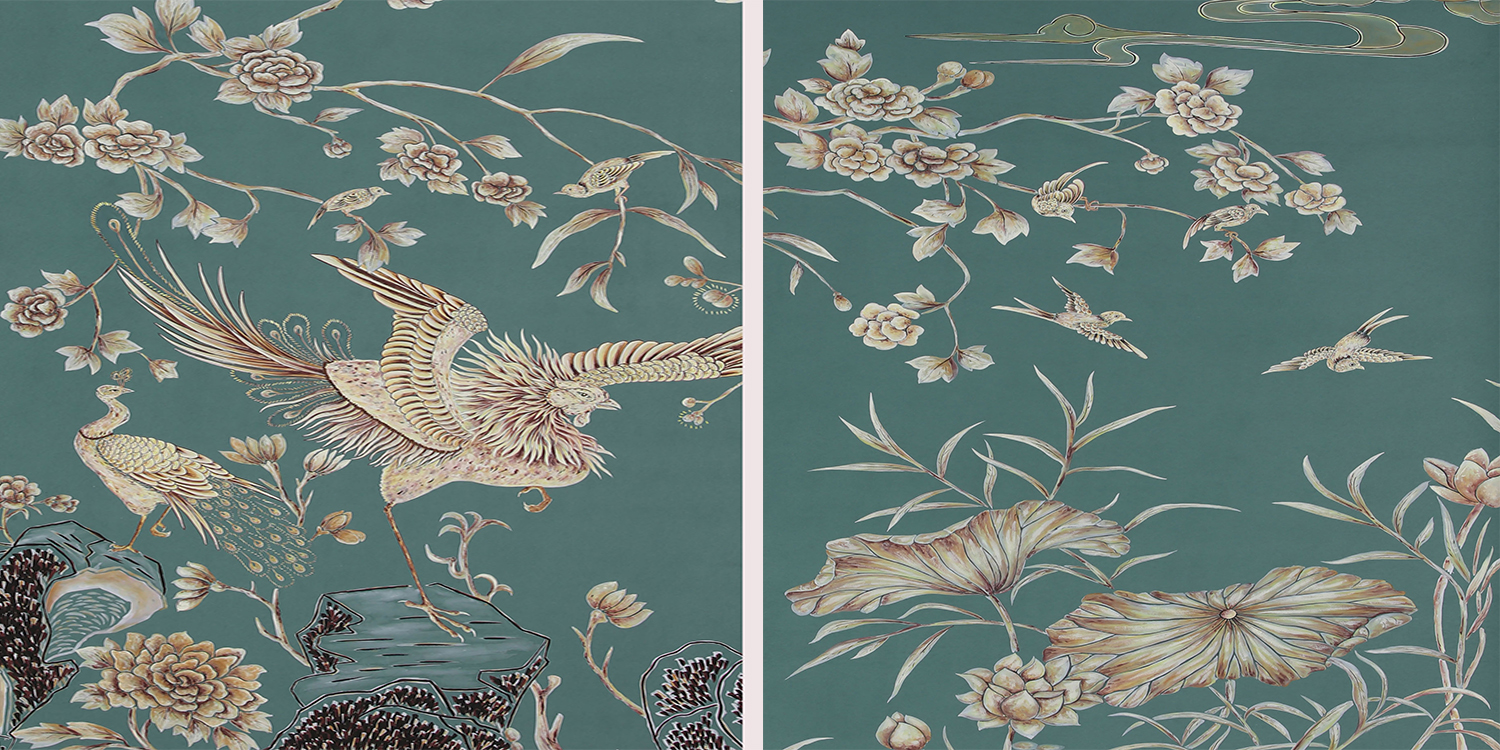 Обои ручная роспись Coco coromandel Sung Green - фото №1