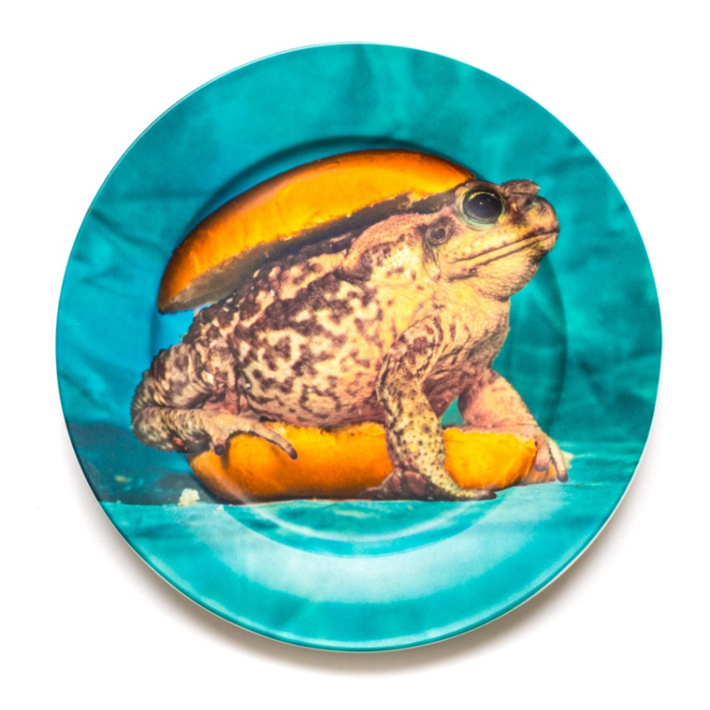 Тарелка Seletti Porcelain Plate Toad Бирюзовый в Казани | Loft Concept 