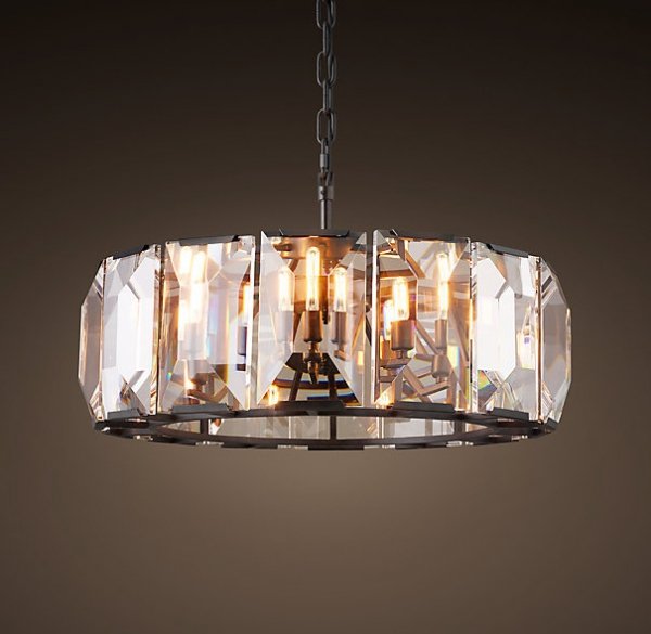 Люстра RH Harlow Crystal Round Chandelier 6 Черный в Казани | Loft Concept 