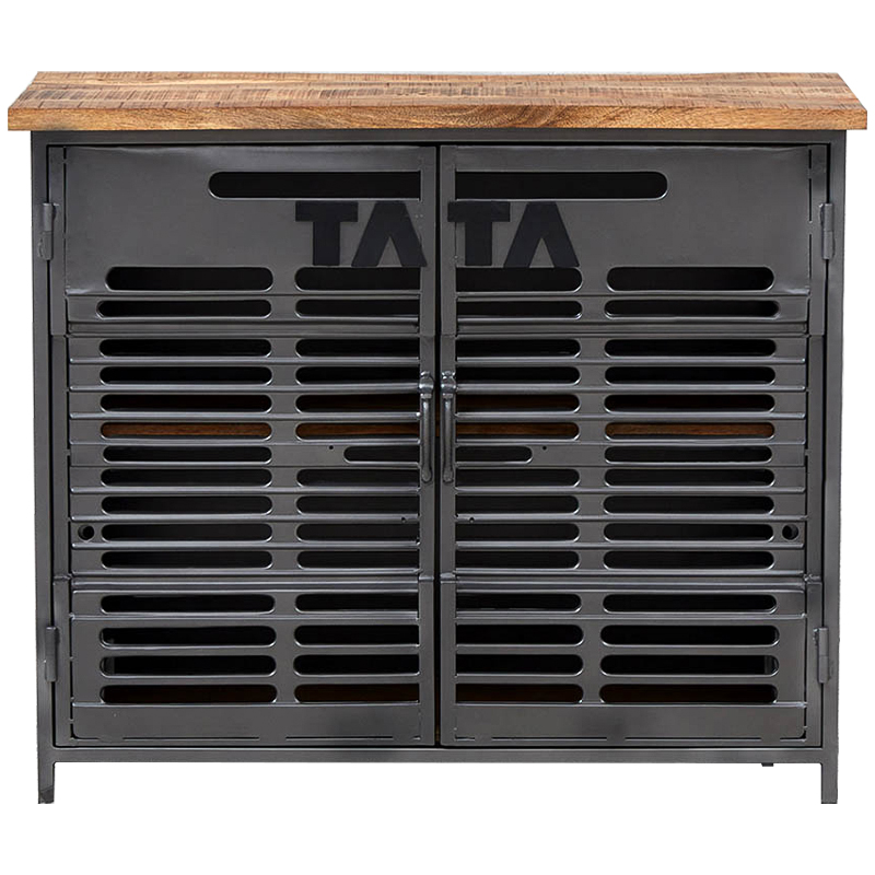 Комод Metal Wood Loft Tata Chest of Drawers Серый Древесина Коричневый Черный в Казани | Loft Concept 