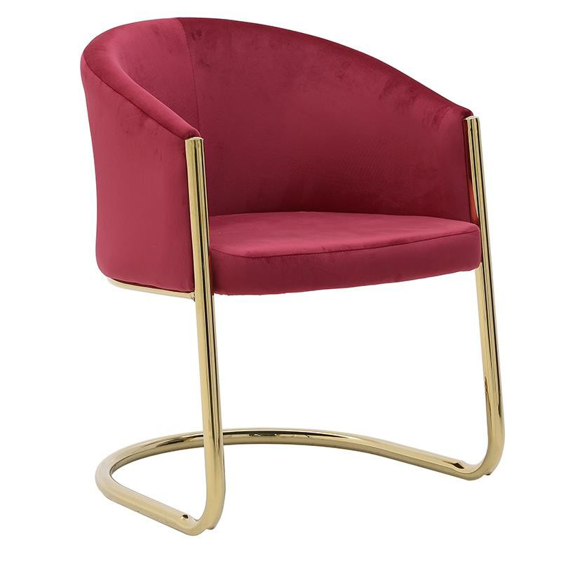 Стул Imelda Chair Crimson Малиновый (Crimson) Глянцевое золото в Казани | Loft Concept 