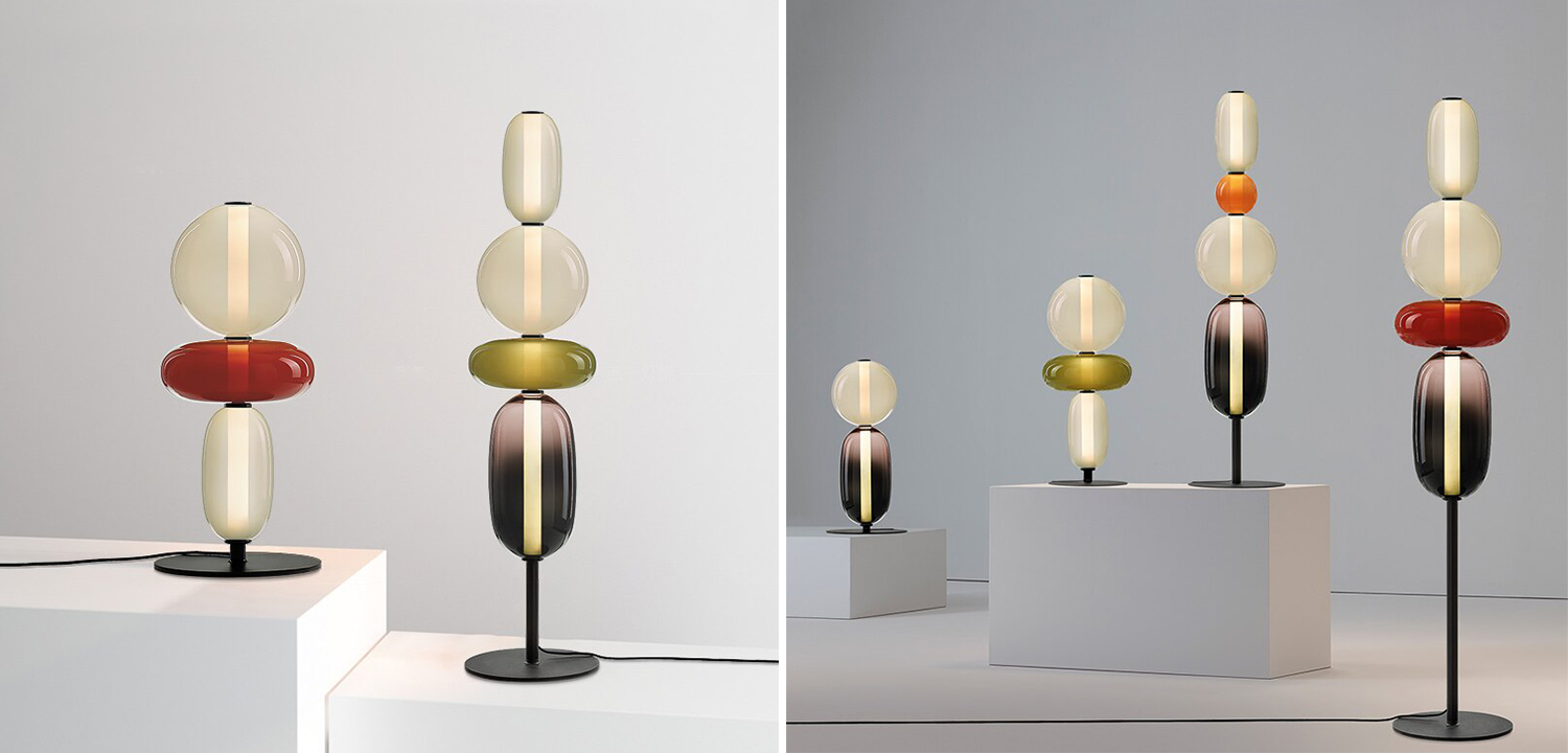 Настольная лампа PEBBLES B Bomma Янтарь - фото