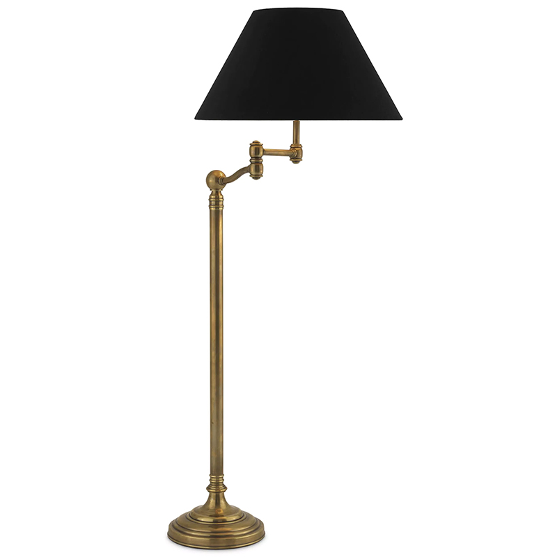 Торшер Eichholtz Floor Lamp Regis Brass Черный Винтажная латунь в Казани | Loft Concept 