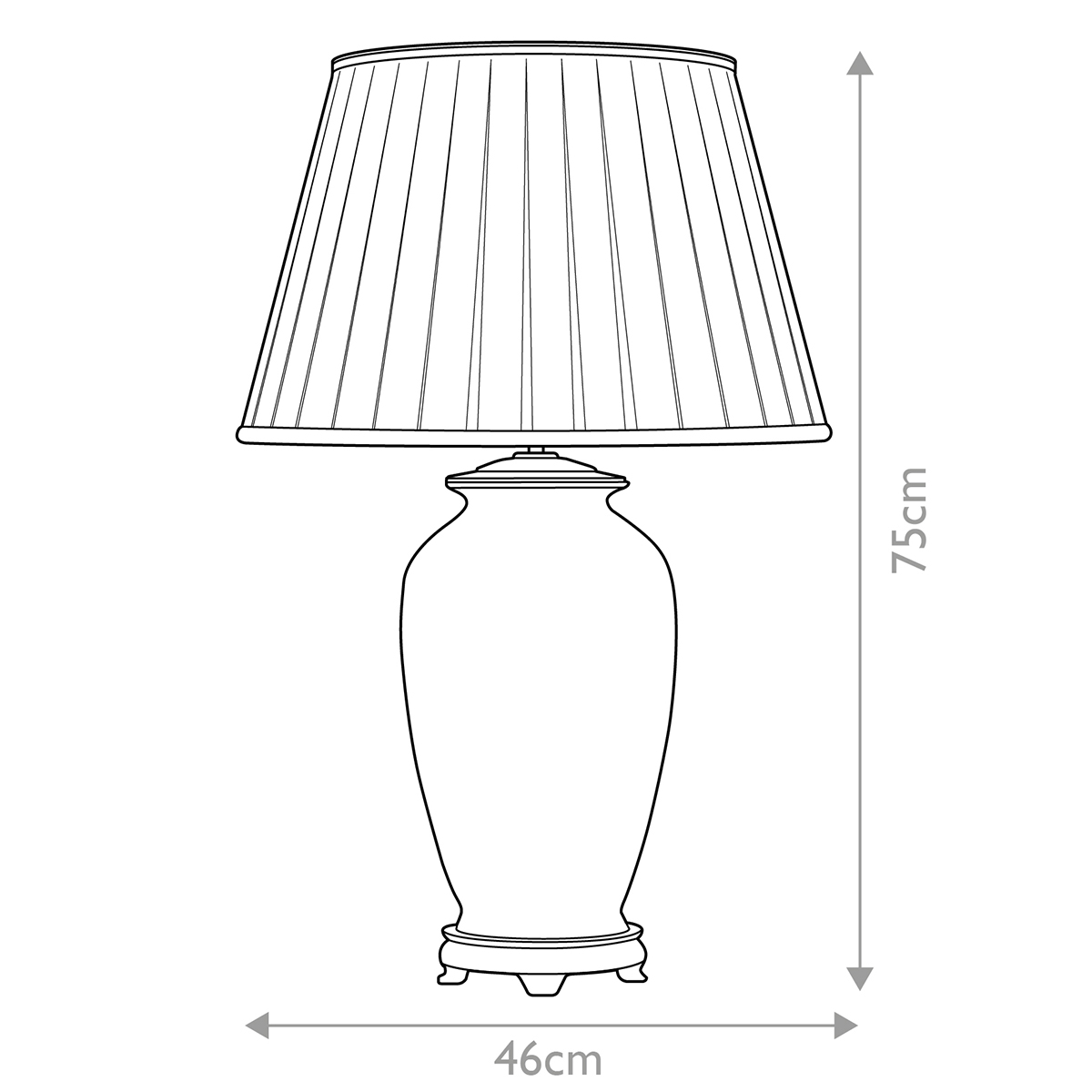 Настольная лампа восточная с основанием из керамики серебряная с цветочным и лиственным декором и белым плиссированным абажуром Elstead Lighting в Казани