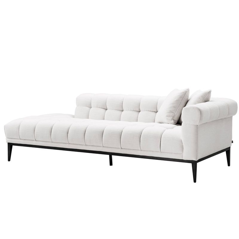 Кушетка Eichholtz Lounge Sofa Aurelio Right Белый Черный в Казани | Loft Concept 