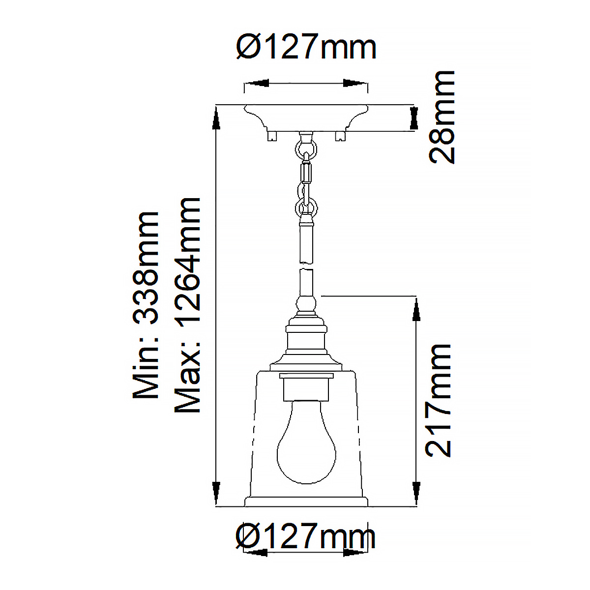 Подвесной светильник со стеклянным плафоном в форме колокола с эффектом пузырьков Kichler в Казани