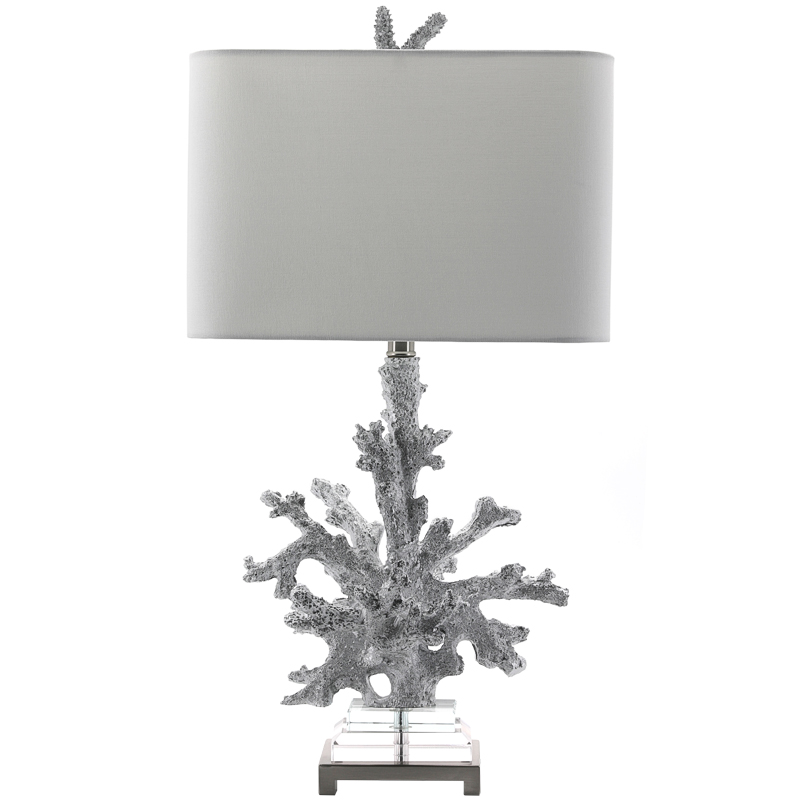 Настольная лампа Coral Grey Table Lamp Серый Прозрачный в Казани | Loft Concept 