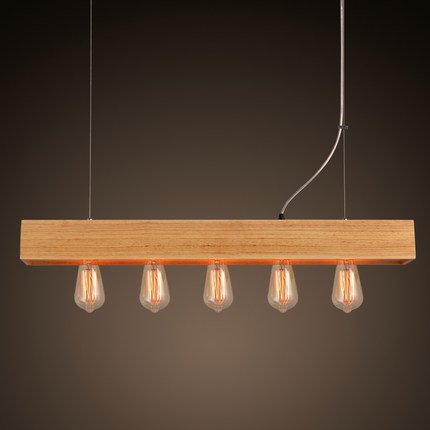 Люстра Loft Wooden Lighting Line Pendant Белый дуб в Казани | Loft Concept 