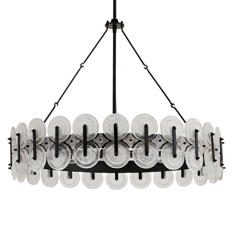 Люстра Arteriors RONDELLE CHANDELIER Черный Прозрачный в Казани | Loft Concept 