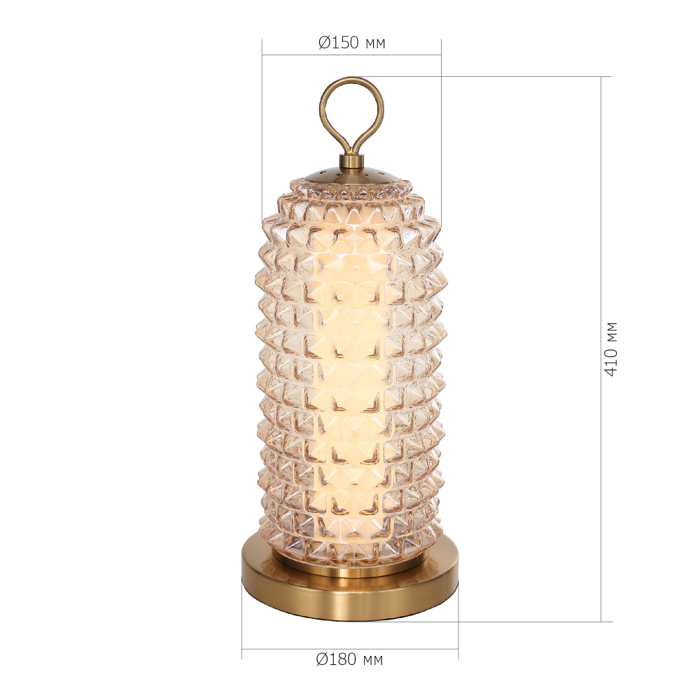 Настольная лампа с факутрным стеклянным плафоном Sonora в Казани