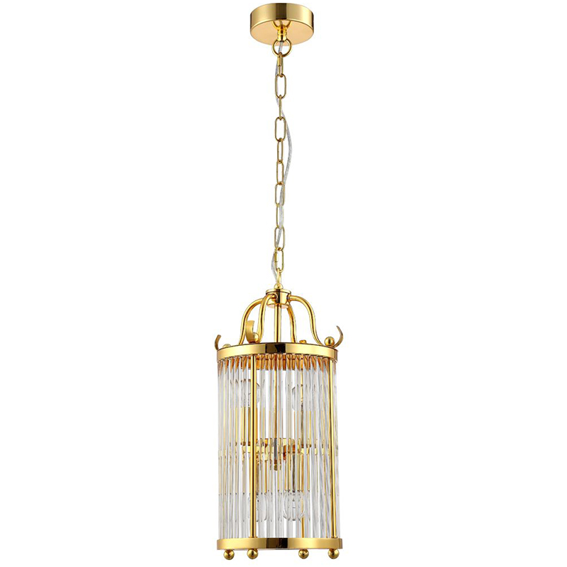 Подвесной светильник Gorden Gold Hanging Lamp Золотой Прозрачное Стекло в Казани | Loft Concept 