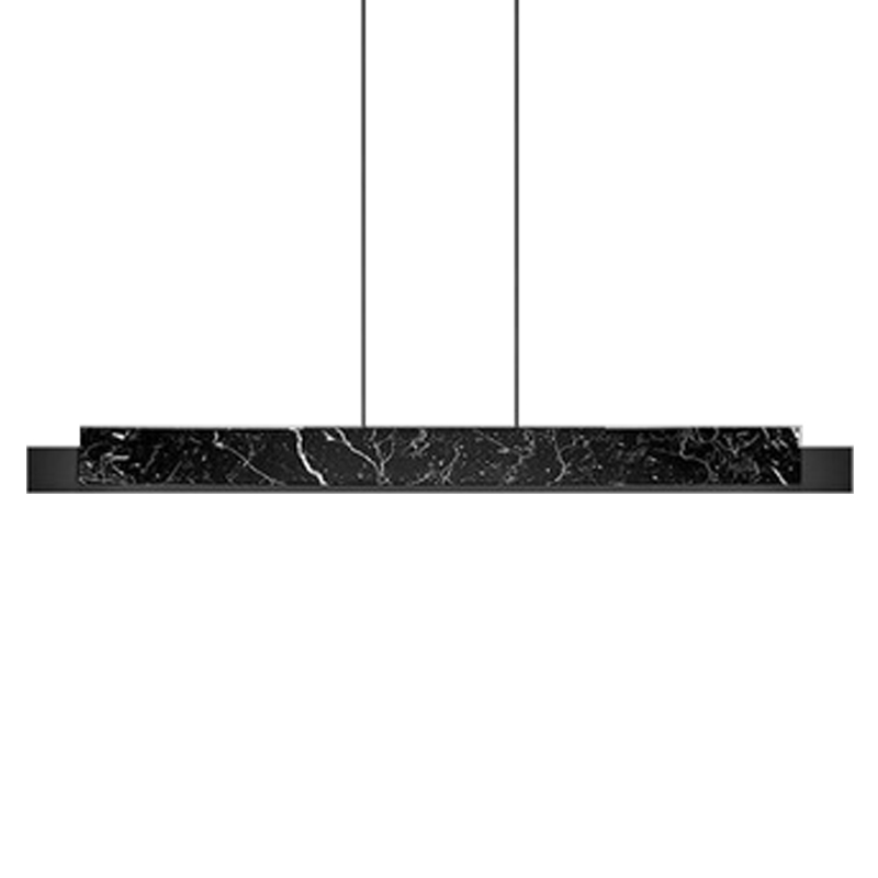 Люстра Leonce Marble Linear Chandelier Черный Черный Мрамор Nero в Казани | Loft Concept 